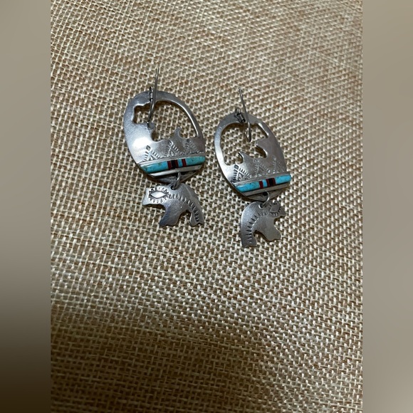 Native earrings bear - Picture 4 of 4